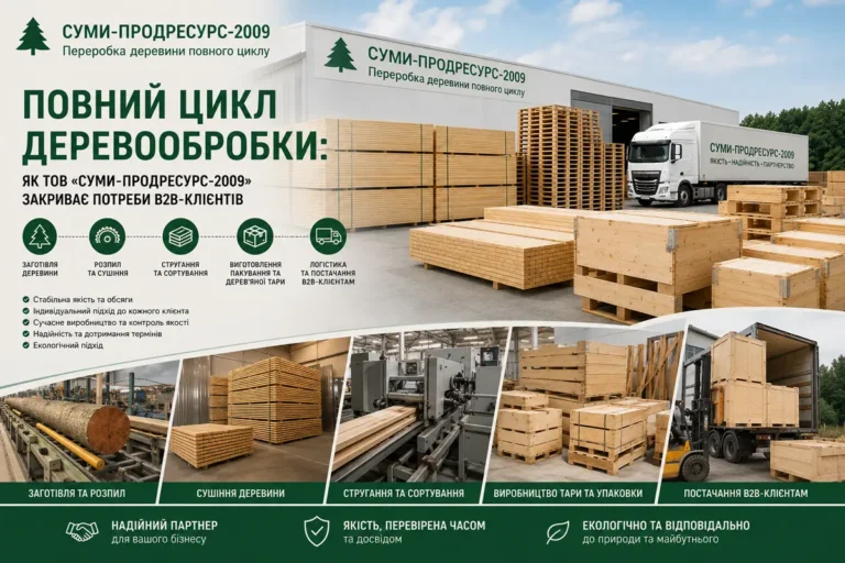 Повний цикл деревообробки